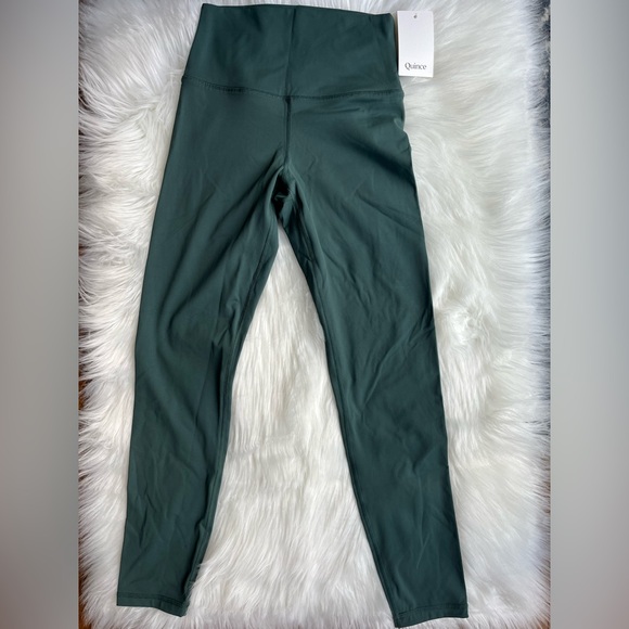 🆕 Quince Women's Ultra Form High-Rise Leggings Forest Green Size S Activewear - Picture 1 of 7